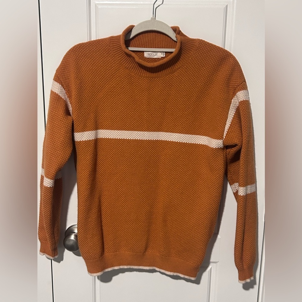 Roolee Orange Women’s Sweater Medium Cozy Warm